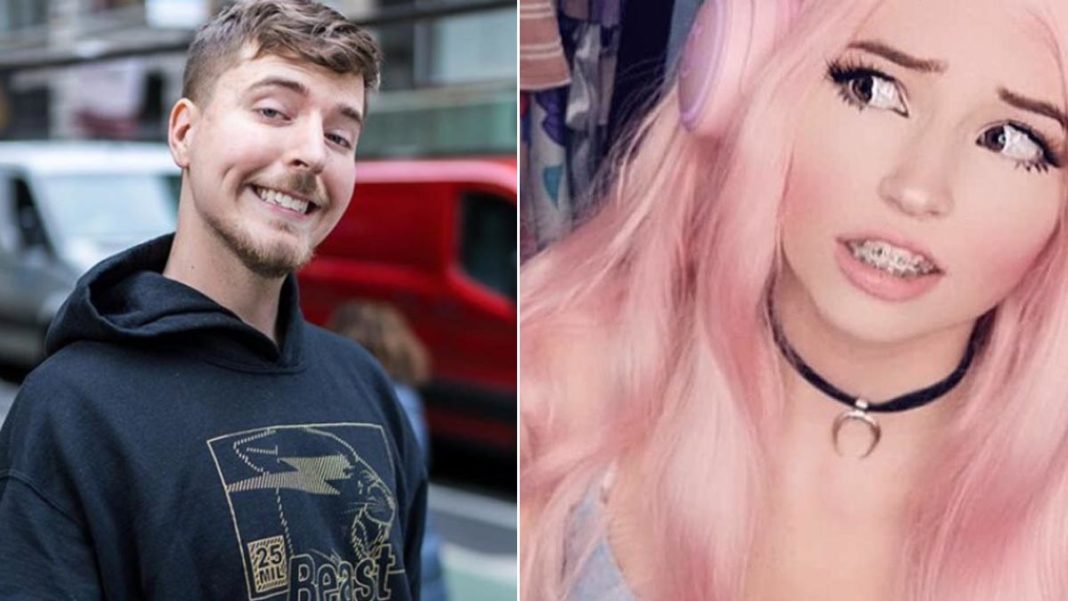 Mr Beast welcomes Belle Delphine to community in YouTube Rewind video